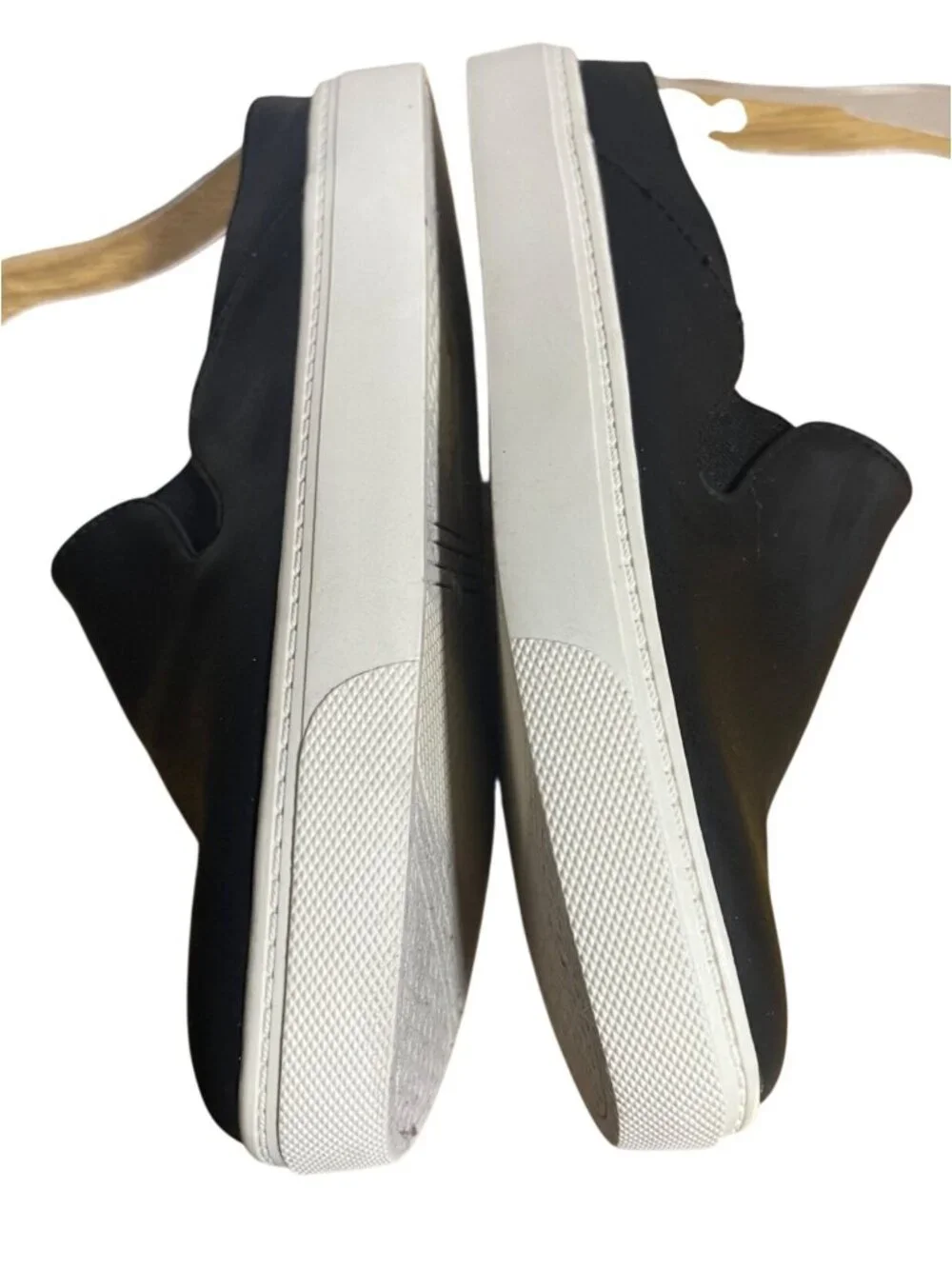 London Undgerground Nana Sneakers Womens Size 6 Black Slip-On Mule Faux Leather